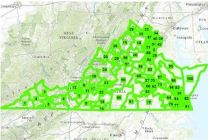 Virginia State House District Map